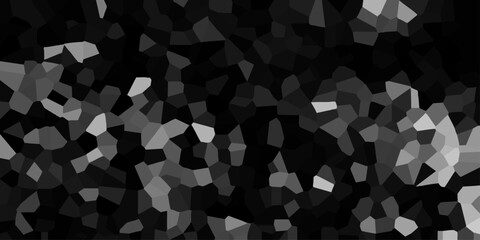 Obraz premium Monochromatic Abstract Geometric Crystal Mosaic with Black White and Grey Polygonal Shapes pattern
