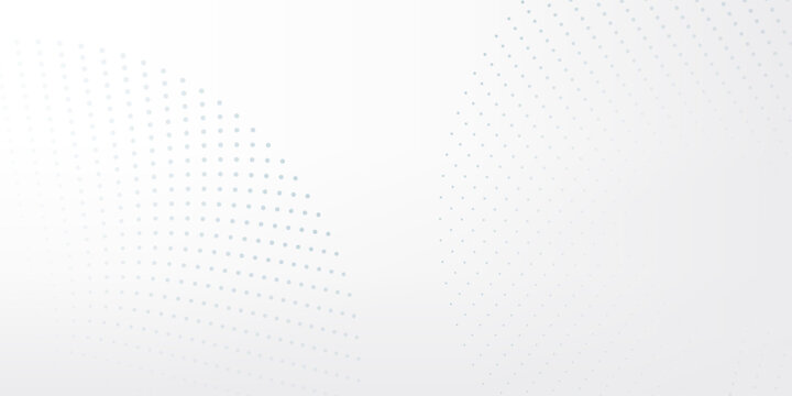 Abstract white background with blue circle dots. Digital future technology concept. Vector illustration.