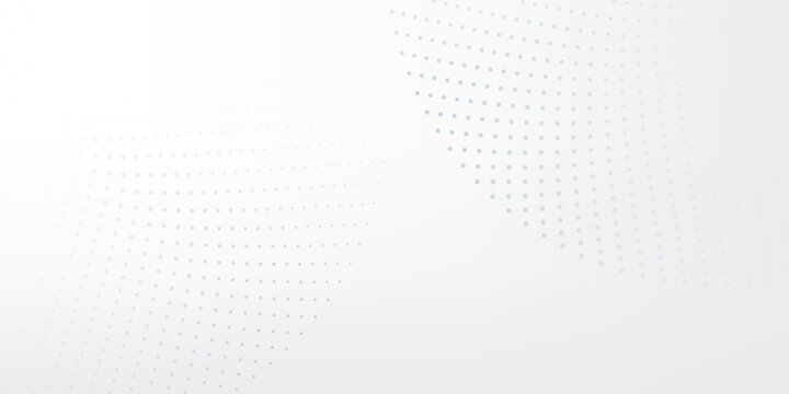 Abstract white background with blue circle dots. Digital future technology concept. Vector illustration.