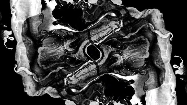 abstract background Black ink artistic flow splatter spots spills white paper beautiful reveal dripping streaks spread fluid ink alpha matte isolated watercolor ink drops transition real