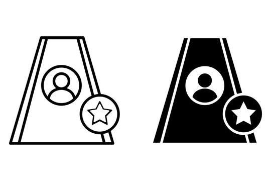 Fast track career path and user achievement milestone vector icon set