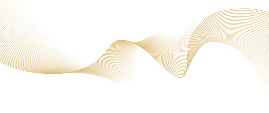 Curly golden swoosh line waves background, wavy ribbons backdrop. Luxury swoosh deluxe wave, gold line fluid background. Golden ribbon curve shiny pattern or elegant stripe premium decoration