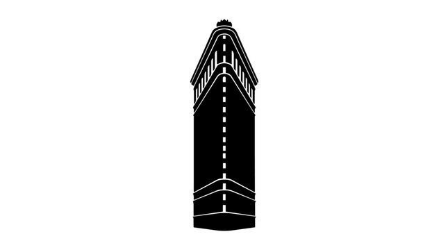 Vector silhouette of pencil merged with road design, symbolic creative journey and progress art