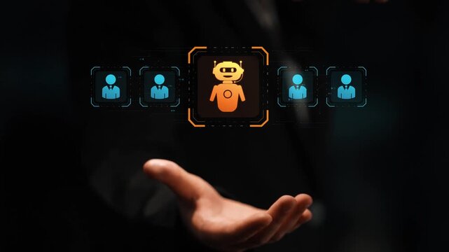 AI is selected to replace human employees, illustrating automation and workforce transformation driven by artificial intelligence in digital operations Marrow