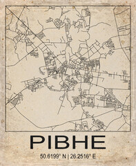 Fototapeta premium Rivne Ukraine Retro Minimalist City Map Poster