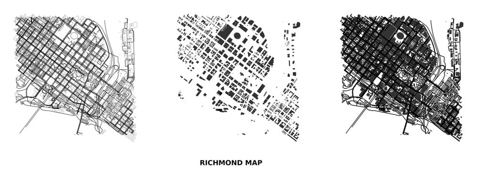 Richmond city map figure ground analysis diagram
