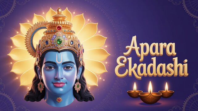 Sacred Ekadashi celebration concept with calm divine expression and spirituality.
