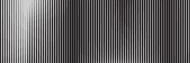 Obraz premium Striped halftone gradation, gradient transition lattice. Repeating thin lines with soft density variation. Monochrome backdrop.