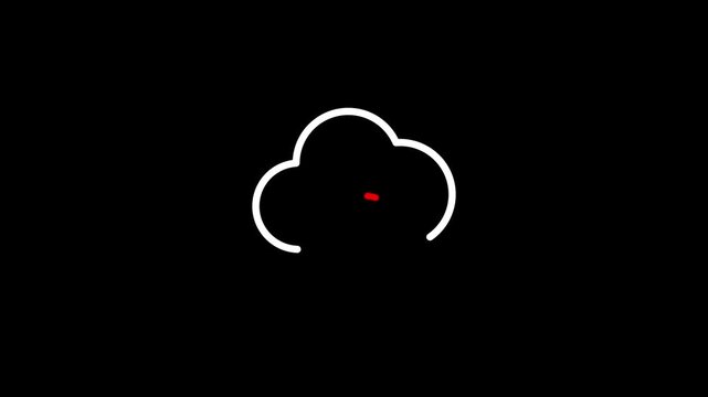 cloud circle loading animated. processing circle