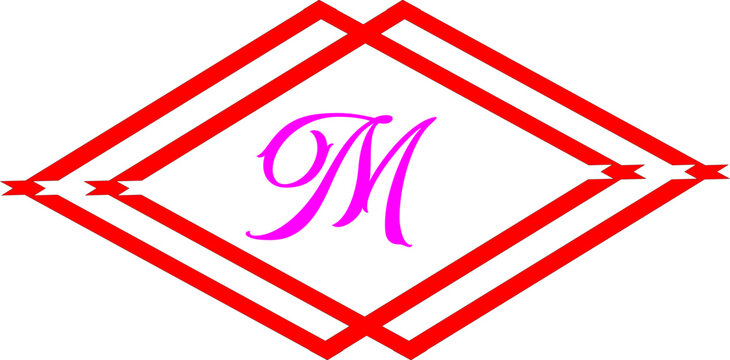 Luxury Letter M Monogram Logo Design with Geometric Frame