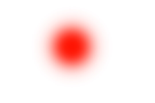 Vibrant red orb isolated on transparent background a glowing energy sphere with soft edges and intense color