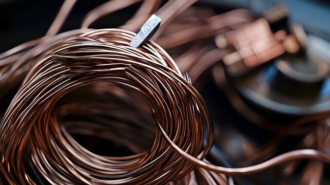 electric cable on a white background