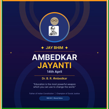 Dr. Bhimrao Ambedkar vector art celebration of Ambedkar Jayanti 14th April.