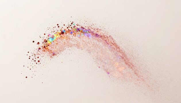 Capturing the beauty of a microscopic fluid dynamic explosion, this colorful particle image is perfect for scientific publications or artistic.
