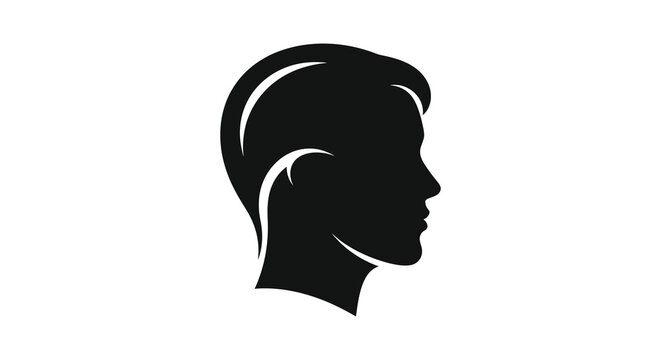 profile silhouette of a person with short hair silhouette high quality professional detailed modern elegant stylish clean crisp