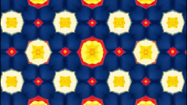 Colorful geometric kaleidoscope pattern with complex mosaic tiles, traditional mandalas design, artistic symmetry.
