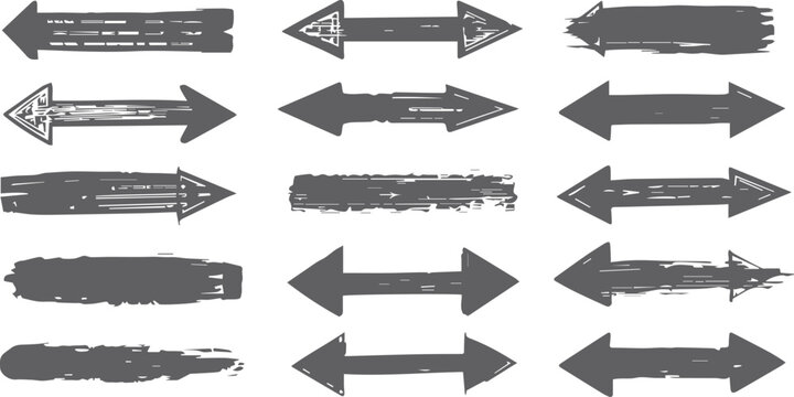 A professional set of black 3d arrow icons and origami vector ribbons featuring blank paper label elements for business web design templates and directional sign symbols