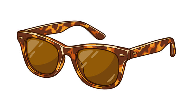 Fashionable tortoiseshell sunglasses with brown lenses