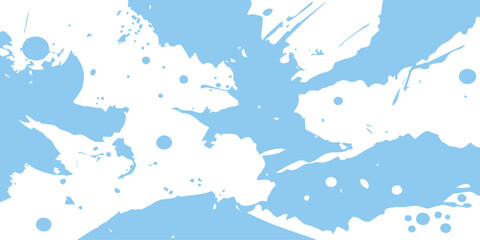 A grunge vector illustration of the Europe continent map featuring blue paint splashes and ink design on an abstract world geography background © Bithi