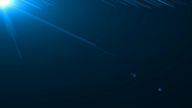 Optical flare with light rays on black background alpha chenel. shine light lens flares flickering animation overlays. white light star burst, abstract glow lens flare background.