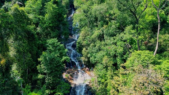 Drone View Of Kanching Waterfall, Malaysia