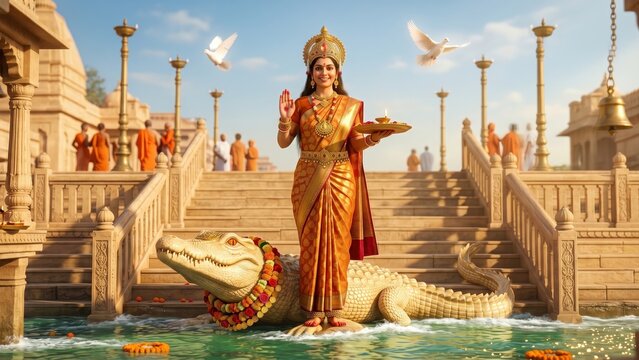Ganga Mata at Har Ki Pauri &ndash; Sacred Haridwar Ghat Blessing
