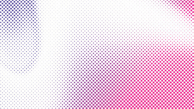 Abstract Retro Halftone Pattern Background with Purple to Pink Gradient
