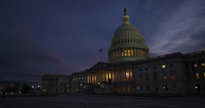 US Capitol Building at Night