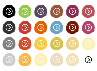 Call To Action Buttons / Web design / MOR / Autumn Color SetCTA / ボタン セット18 筆タッチ 秋色 丸い  クリック © mnaoki