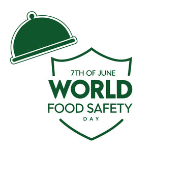 world food safety day, food, safety, day, sign, vector, text, design, nature, life, live, word, concept. symbol, typography, 3d, card, banner, logo, illustration, new, drinks, label, sticker, poster