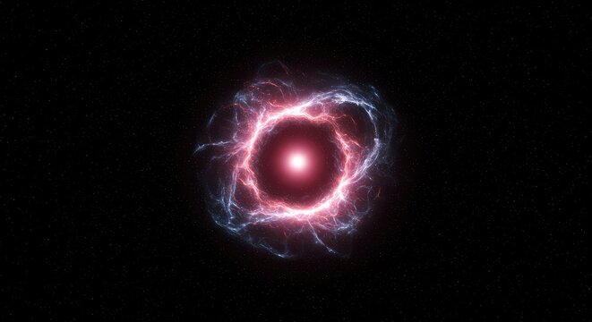 Abstract dark cosmic void representing a theoretical point of infinite density and zero volume, a gravitational singularity, event, concept, abstract
