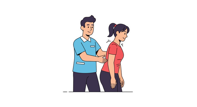 Man comforting a sad woman.