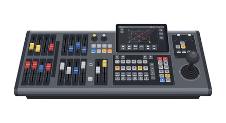 Fototapeta premium Professional audio mixing control board.