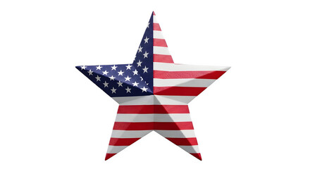 Obraz premium American independence day star patriotic symbol isolated on transparent background for celebrations