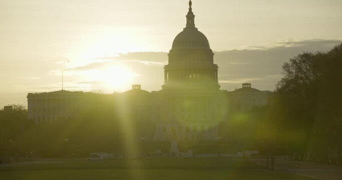 Sunrise over US Capitol Building
