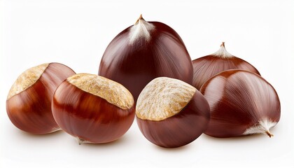 Obraz premium chestnut isolated on white background