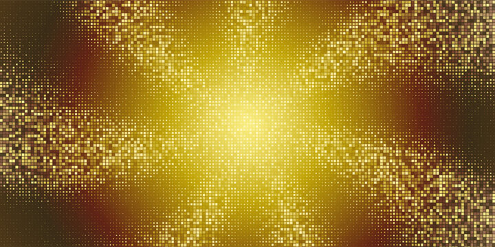Rectangular shiny, sparkling gold sequin party background. Simple pattern for nightclub or disco. Yellow luxury wallpaper, backdrop for disco. Vector illustration