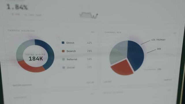 Traffic Sources report with data for Total Visits and Channel Mix chart