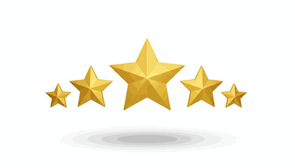 Obraz premium Golden star icons, rating stars, gold starburst, shiny star symbols, vector ratings