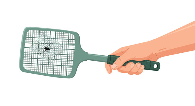 Fly swatter, insect swatter, bug catcher, pest control tool, green swatter