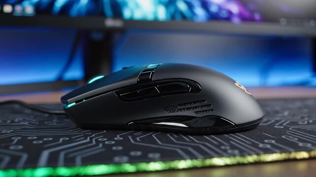 RGB Gaming Mouse on Pad