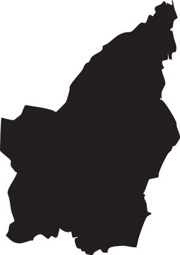Black silhouette map of San Marino simple vector outline for travel and geography concepts isolated on white background