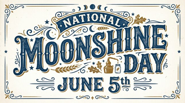 National Moonshine Day June 5th celebration sign