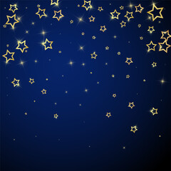 Fototapeta premium Gold sparkling star confetti.
