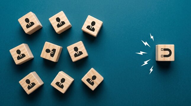 Inbound marketing strategy concept. customer retention, digital marketing and creating attraction for customer groups in business. Loyalty.