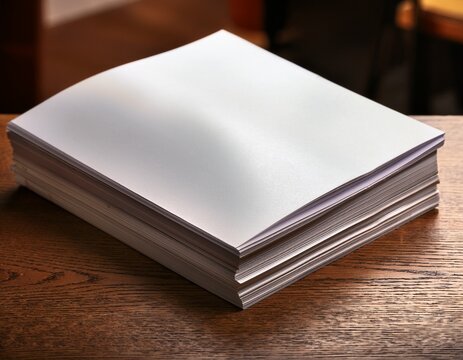 close brochures on table