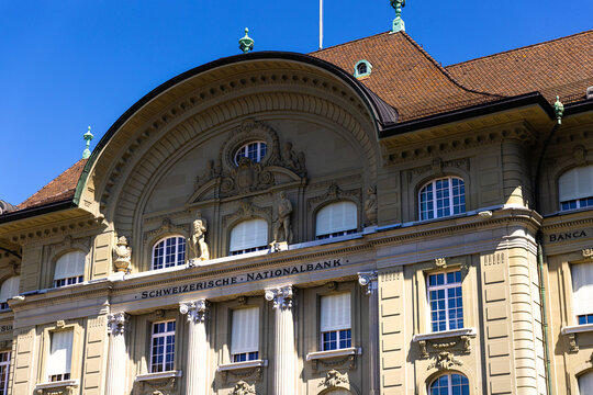 bern, bern, switzerland - 22 04 2026: the headquarter of the swiss national bank in bern