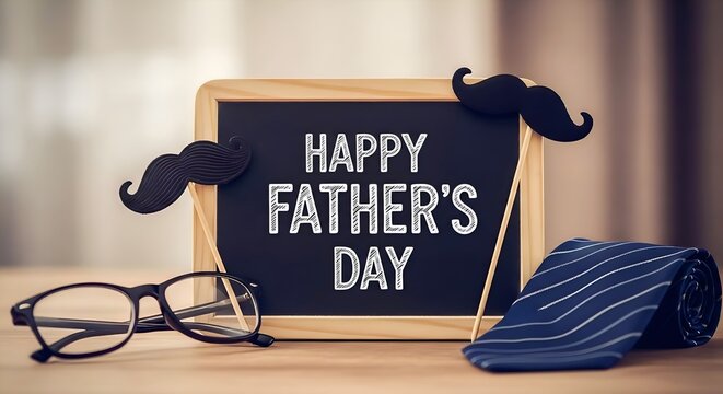 Happy Father&rsquo;s Day Letter Board with Bow Tie Decor &ndash; Festive Family Celebration