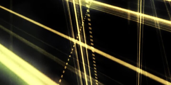 fast energy flying wave line with flash lights. animation magic swirl trace path on black background. Bright orange neon glowing fast moving streams of light, along a trajectory. 