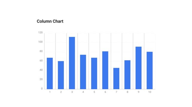 business graph on a white background